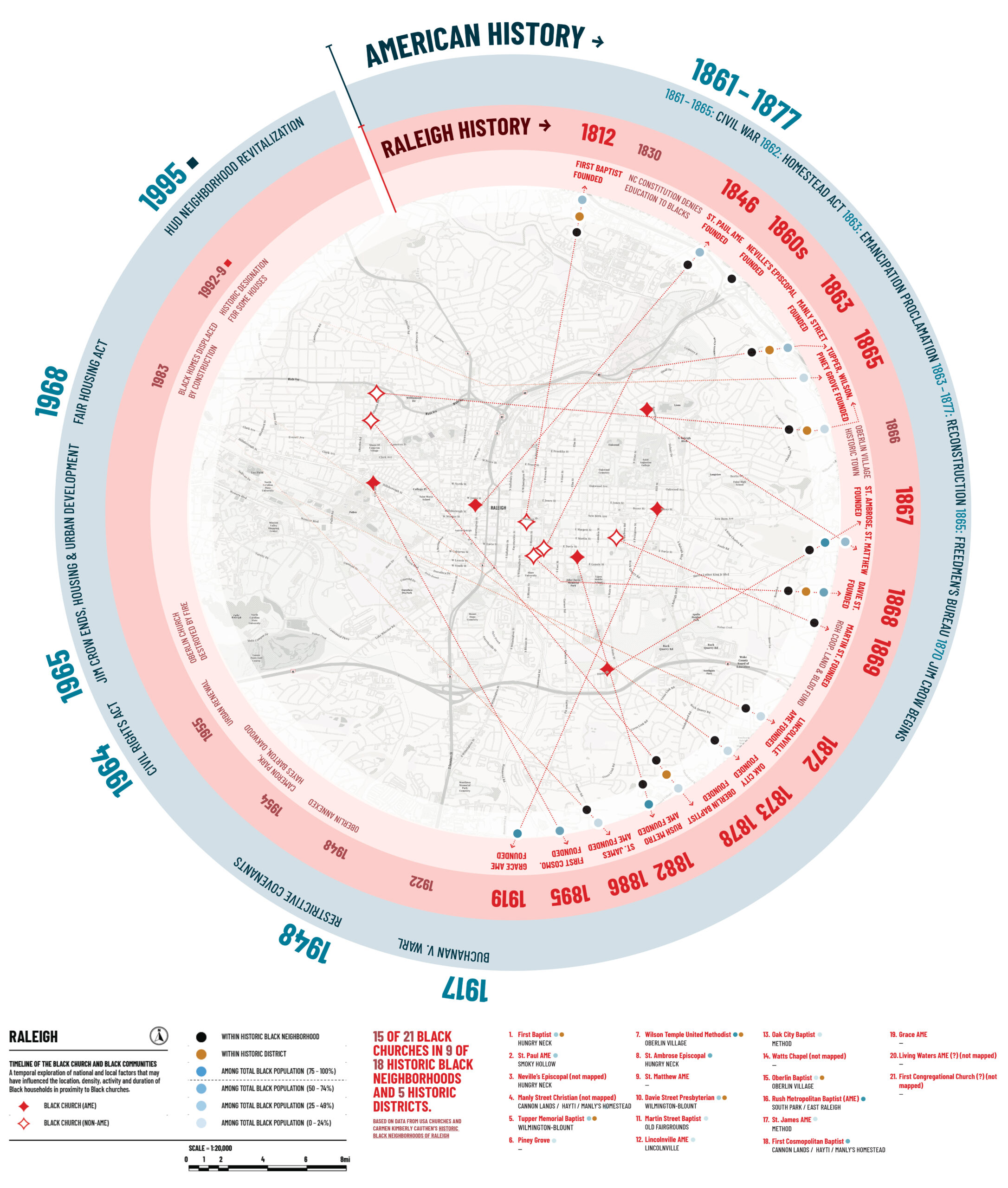 geo-spatial map of historic Black churches