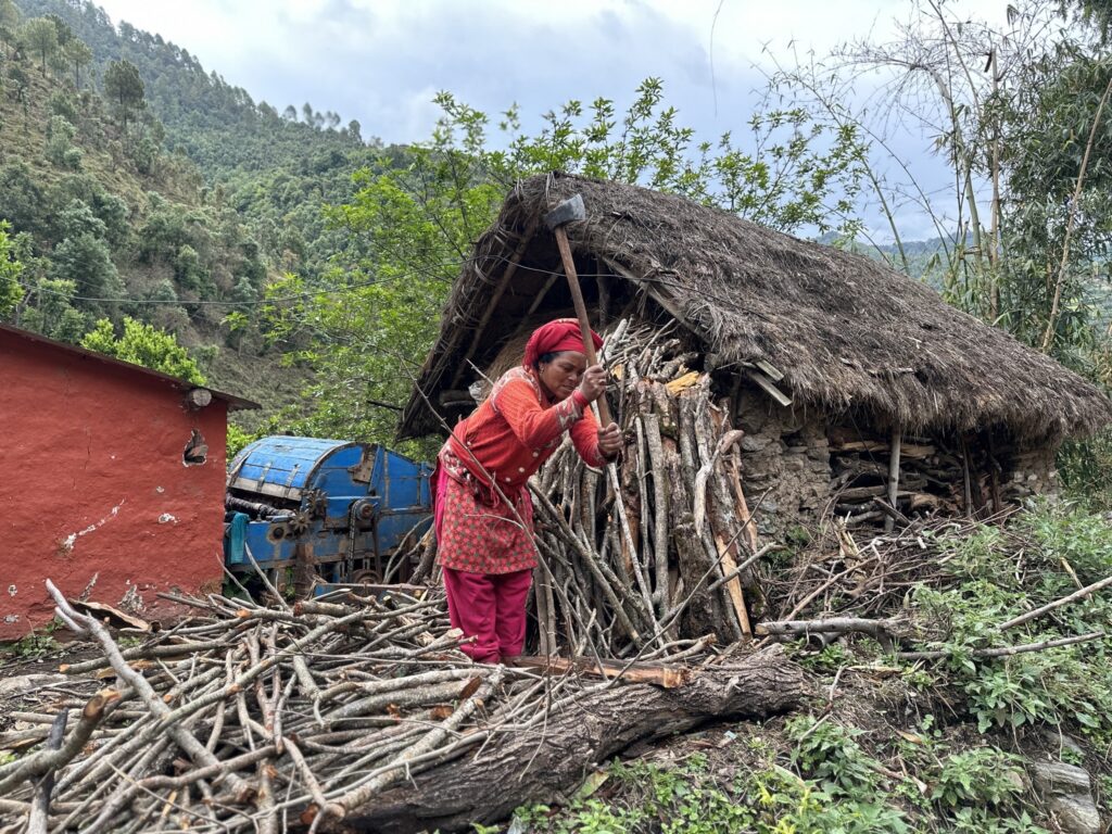 a Dalit woman participating in community forestry in rural Nepal